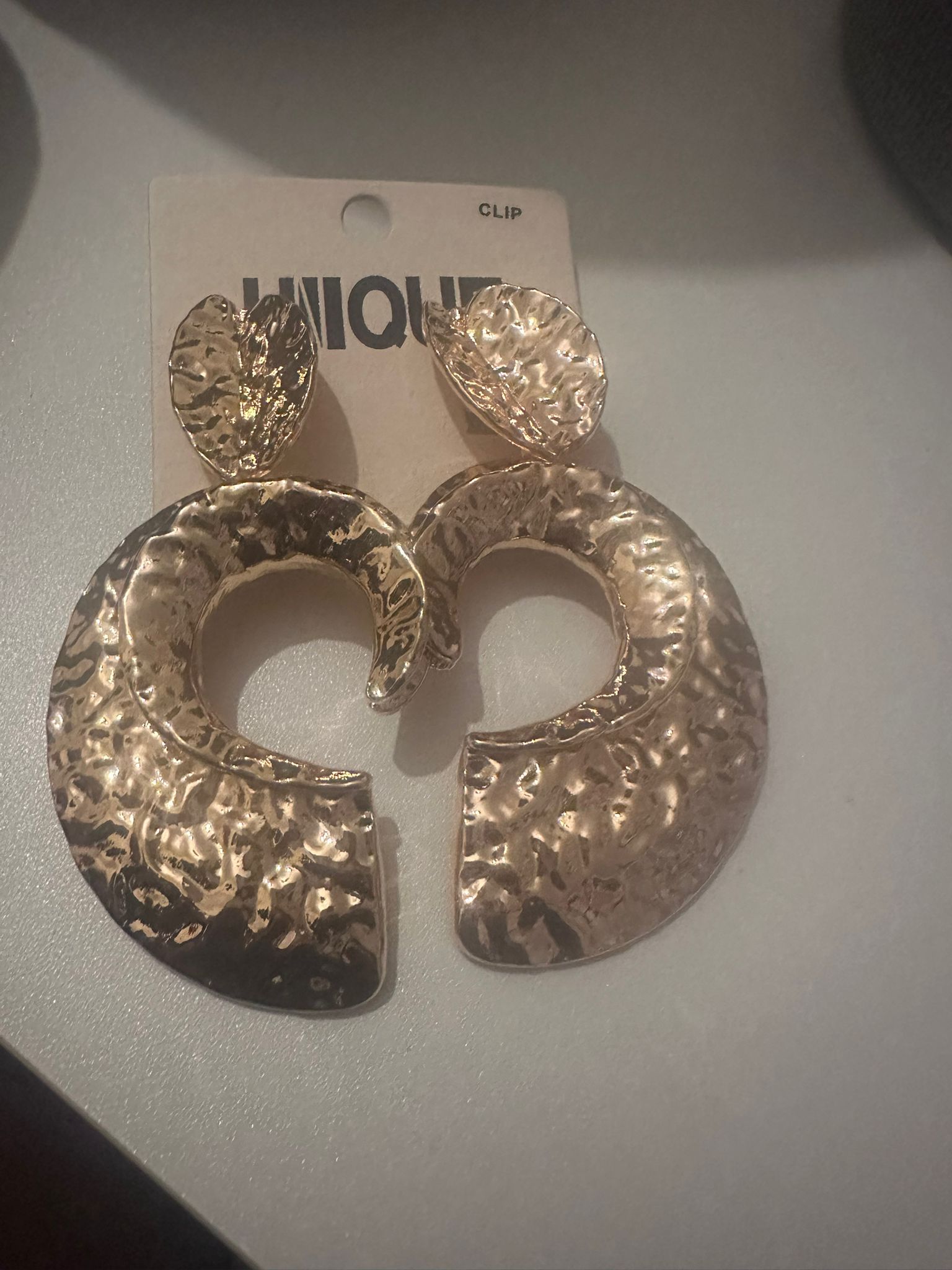 Hammered Gold Hoops