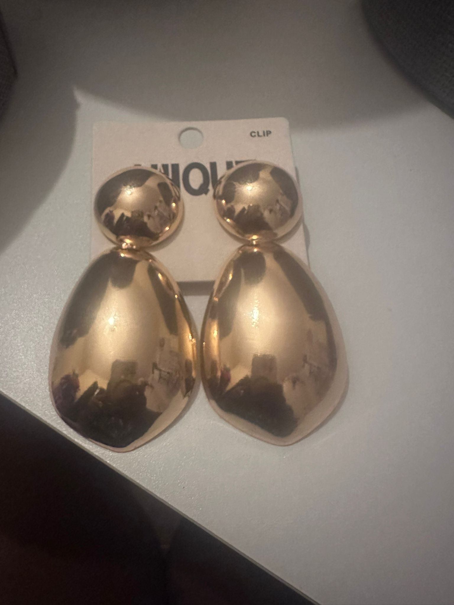 Polished Gold Teardrops