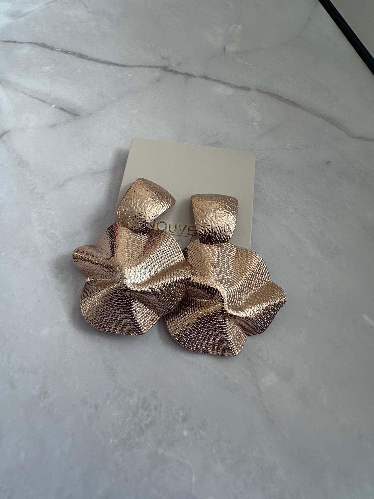 Rose Gold Flower Earrings