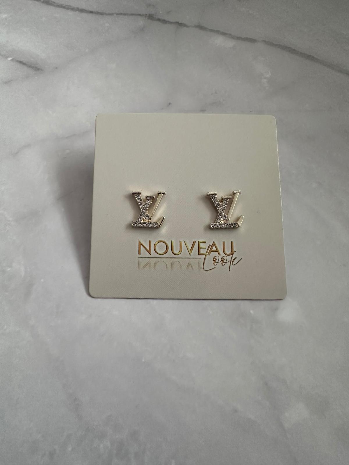 Monogram L Studs