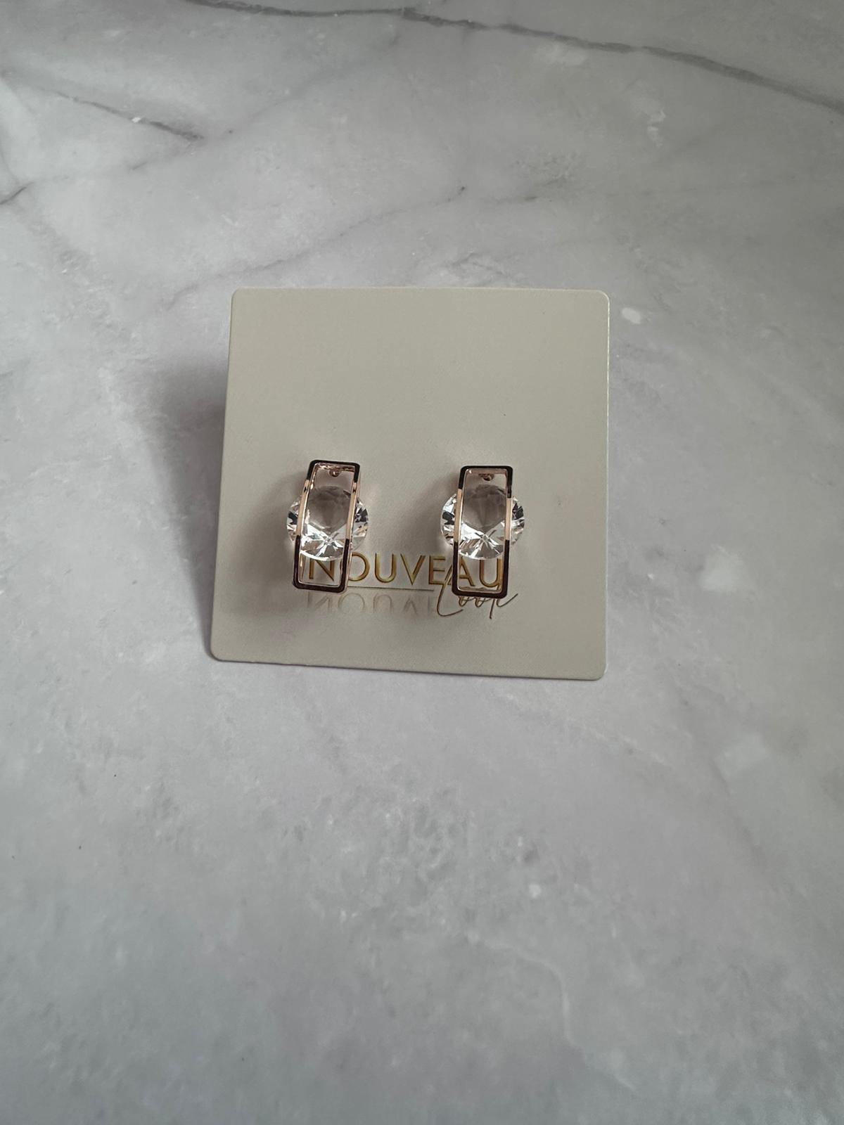 Crystal Square Studs